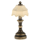 1:12 Dollhouse Miniature Model Scene OB11 Props Metal Tiffany Table Lamp Bedside Lamp