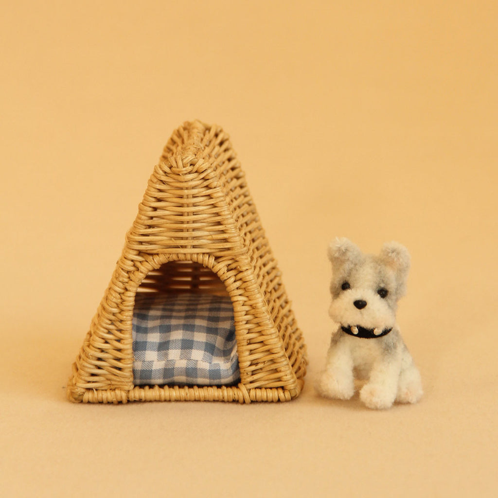 1:12 Miniature Handmade Twisted Stick Cat Pure Handmade Rattan Cat Nest Miniature Realistic Toy Nest Pet Ornament Decoration