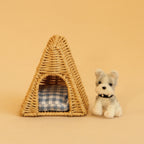 1:12 Miniature Handmade Twisted Stick Cat Pure Handmade Rattan Cat Nest Miniature Realistic Toy Nest Pet Ornament Decoration