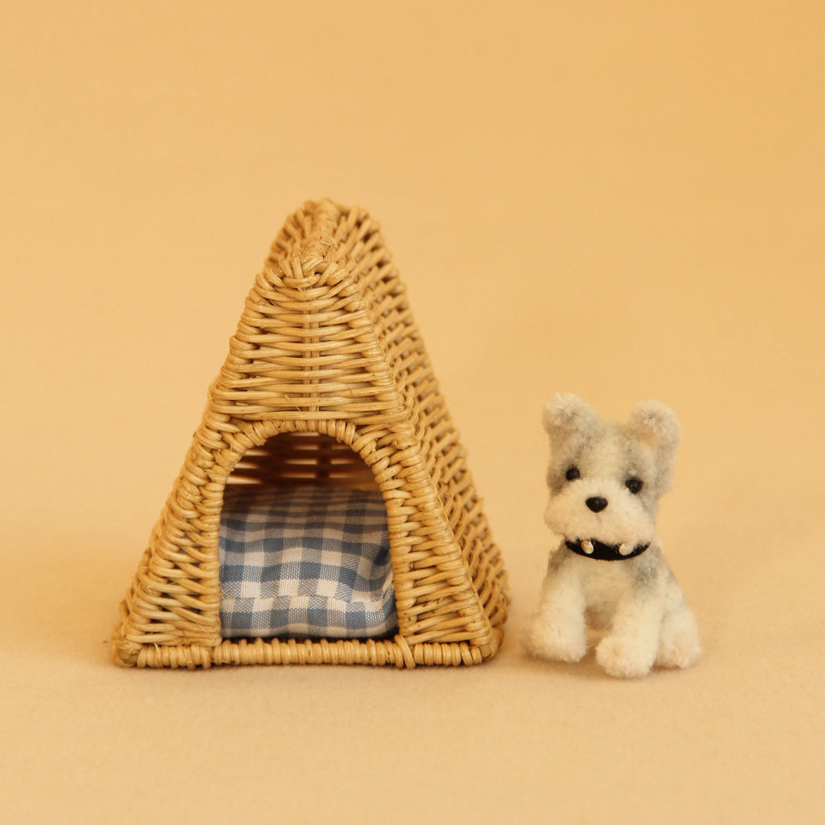 1:12 Miniature Handmade Twisted Stick Cat Pure Handmade Rattan Cat Nest Miniature Realistic Toy Nest Pet Ornament Decoration