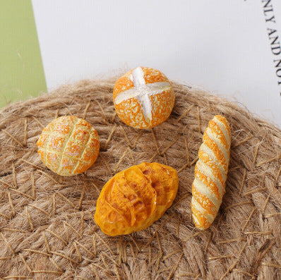 112 Doll House Mini Cake Models Playset Clay Bread Set of 4