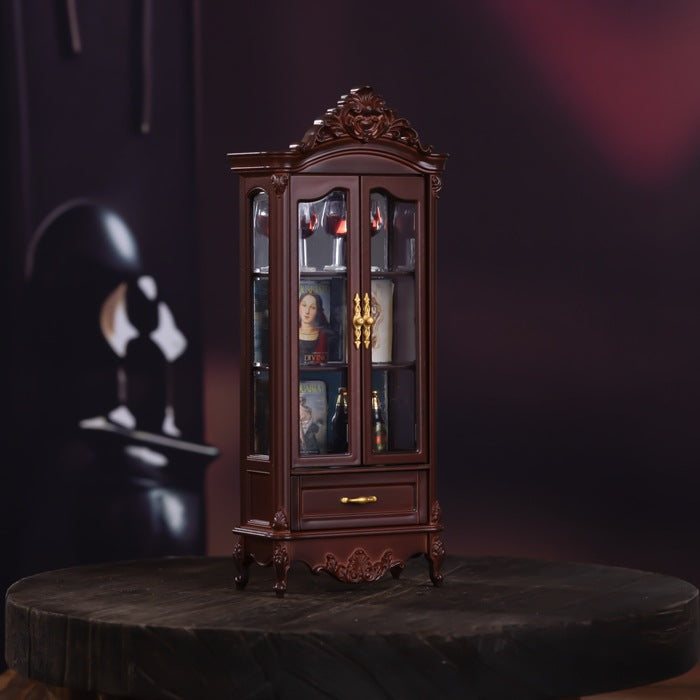 Dollhouse Vintage Luxury Wine Cabinet - Elegant Living Room Furniture