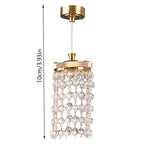 1:12 Dollhouse Miniature Small Lamp Model Scene Light-Up LED Crystal Chandelier Miniature Luxury