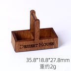 Mini Wooden Dessert Bread Box Dollhouse DIY Handmade Miniature Food Miniature Toy
