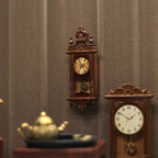 New 12-Minute Miniature Dollhouse Accessories Retro Roman Clock Children's Dollhouse Toy Hanging Clock Shooting Scene