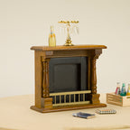 1:12 Dollhouse Furniture Ornament Wooden Simulation Fireplace