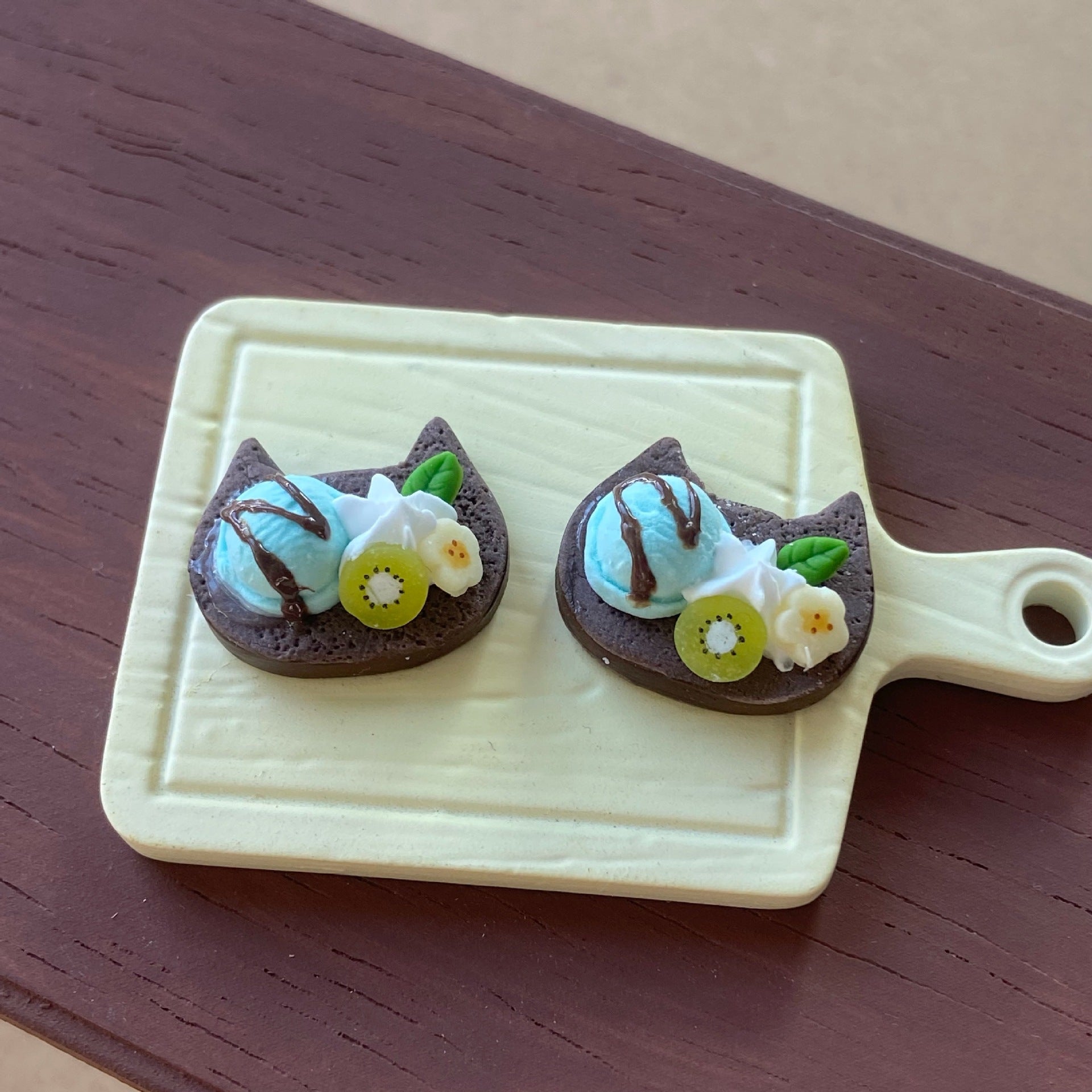 Cute Fruit Ice Cream Ball Simulation Toast Bread Miniature Food Dollhouse Bakery