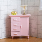1:12 Dollhouse Miniature One Door Four Cabinets Simulation Furniture Mini Wooden Craft Ornament