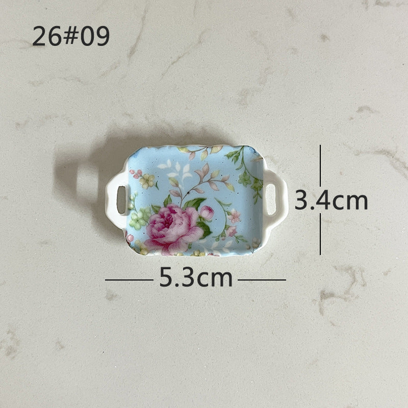 Mini Ceramic Dish Plates for dollhouse Kitchen Plates(87 skus)