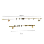 Handmade Dollhouse Golden Curtain Pole