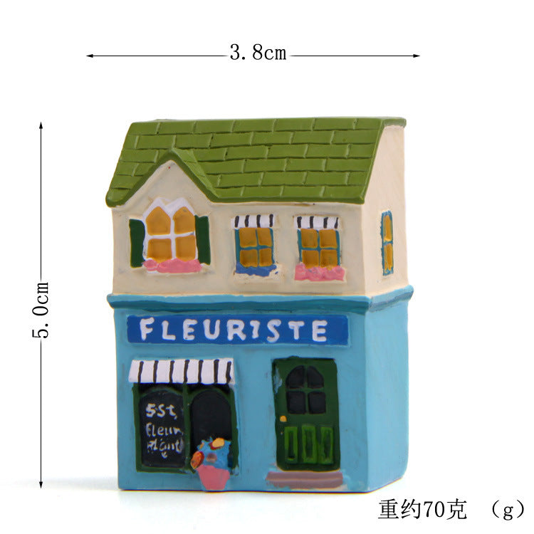 Minimalist Japanese Style Dollhouse Moss Succulent Flower Arrangement Shooting Props Desktop House Decoration