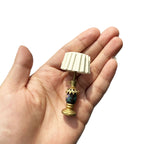 1:12 Dollhouse Miniature Table Lamp White Shade Bedside Lamp