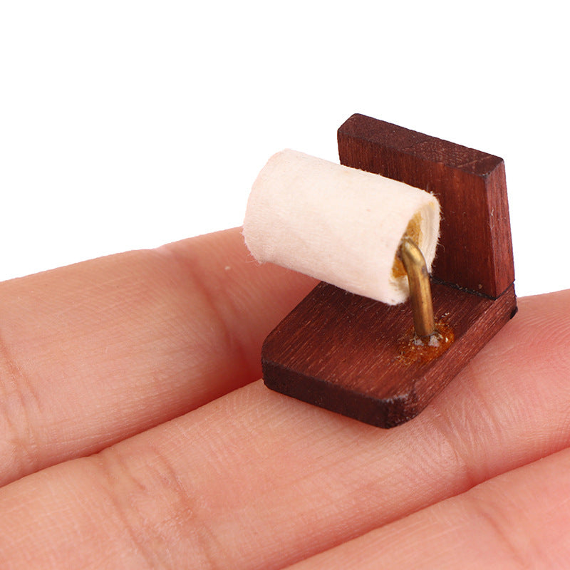 Miniature 112 Dollhouse Toilet Paper Bathroom Accessories