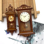 New 12-Minute Miniature Dollhouse Accessories Retro Roman Clock Children's Dollhouse Toy Hanging Clock Shooting Scene