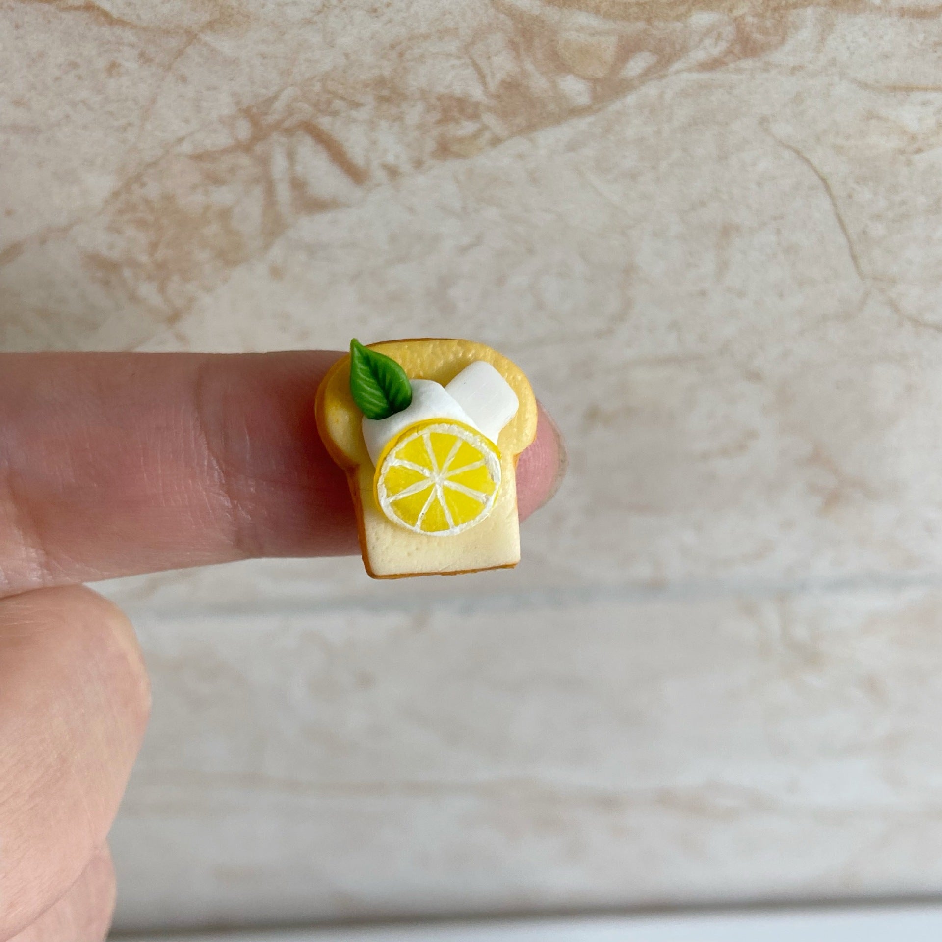 Miniature Simulation Lemon Toast Bread Play Mini Clay Fun Dollhouse Bakery Props