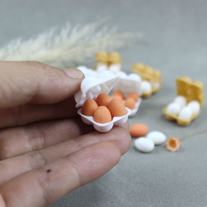 Dollhouse Miniature Food 1:12 Scale Food Egg Fresh Box Egg Tray