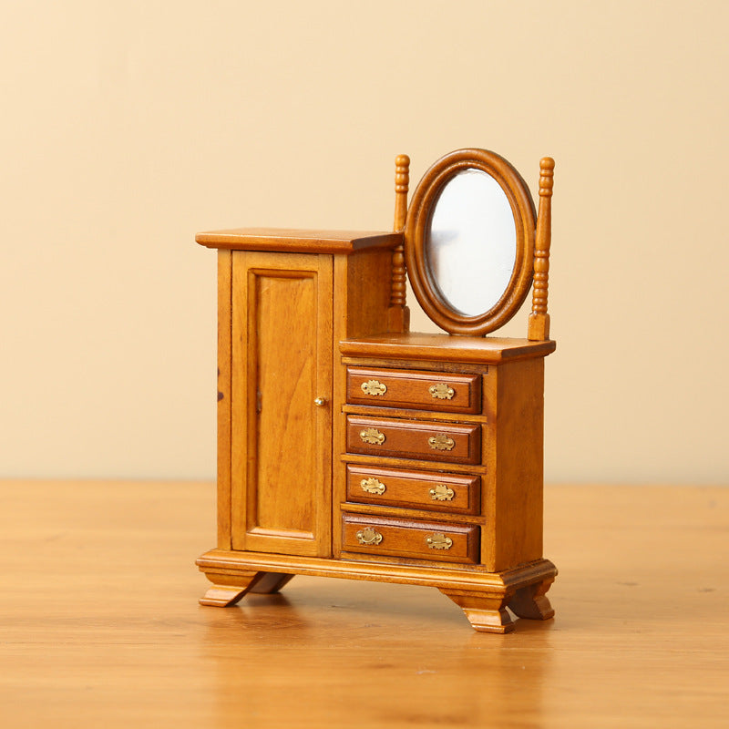 1:12 Dollhouse Mini Furniture Bedroom Furniture Chest of Drawers Vintage Dressing Table Wholesale
