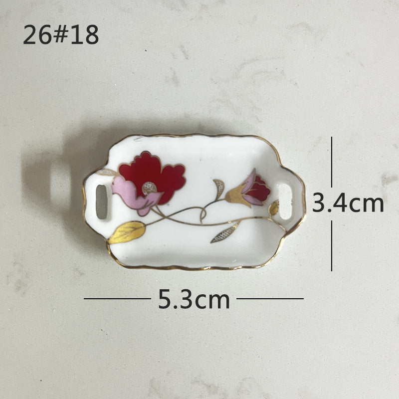Mini Ceramic Dish Plates for dollhouse Kitchen Plates(87 skus)