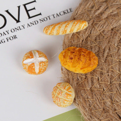 112 Doll House Mini Cake Models Playset Clay Bread Set of 4