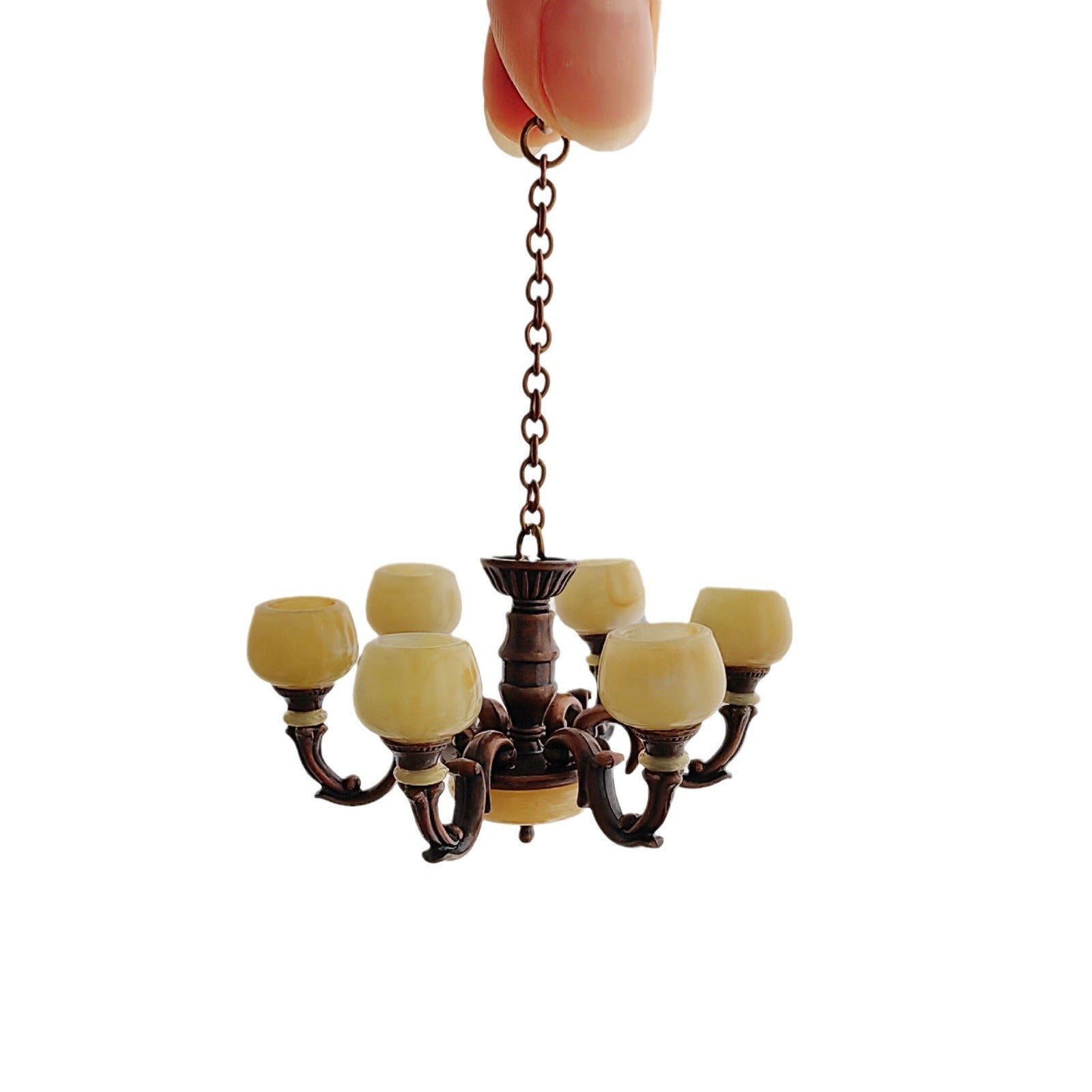 1:12 Dollhouse Living Room Vintage Chandelier Miniature Luxury Light