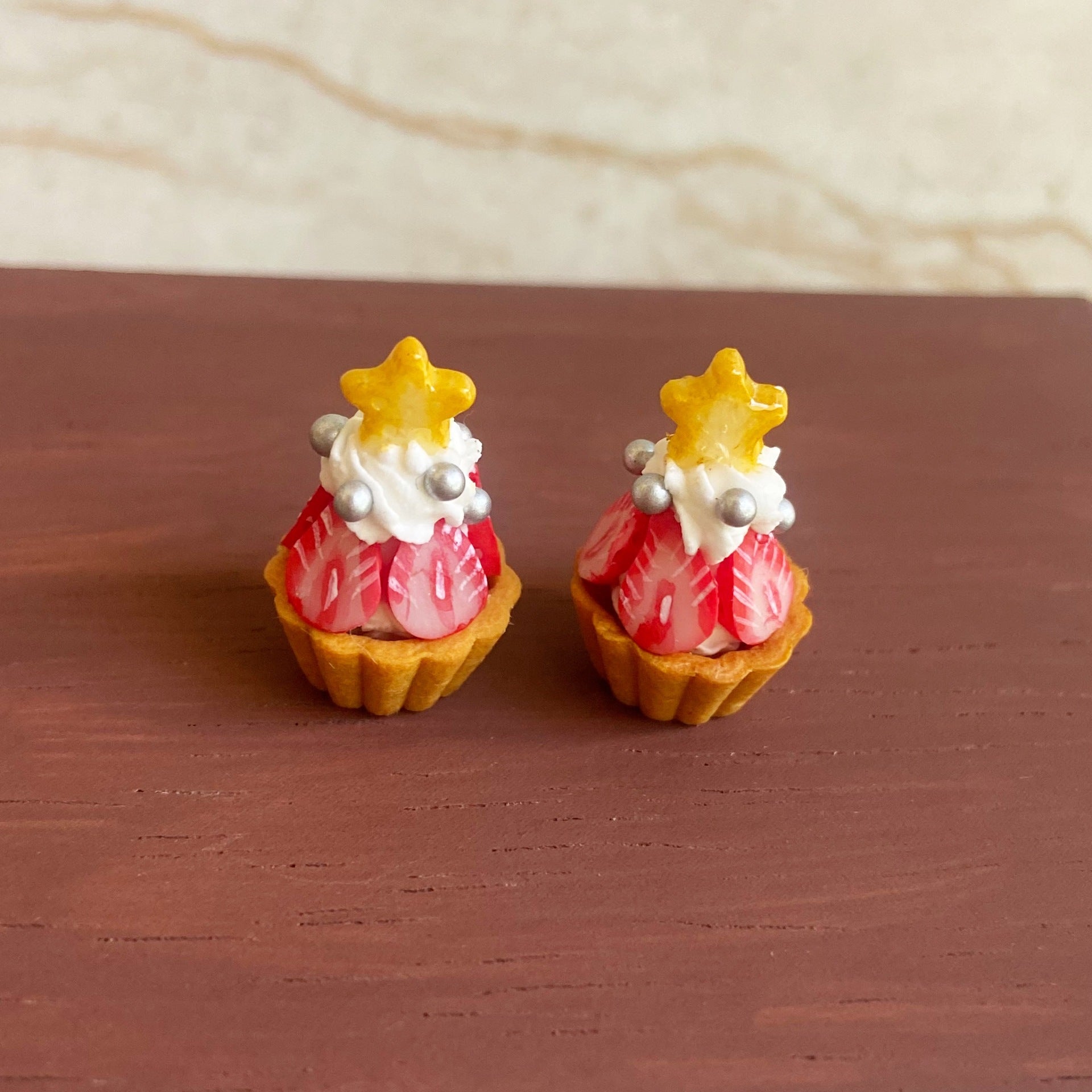 Simulation Miniature Food Toy Christmas Strawberry Tower Cute Cake Dollhouse Dessert Shop Accessories