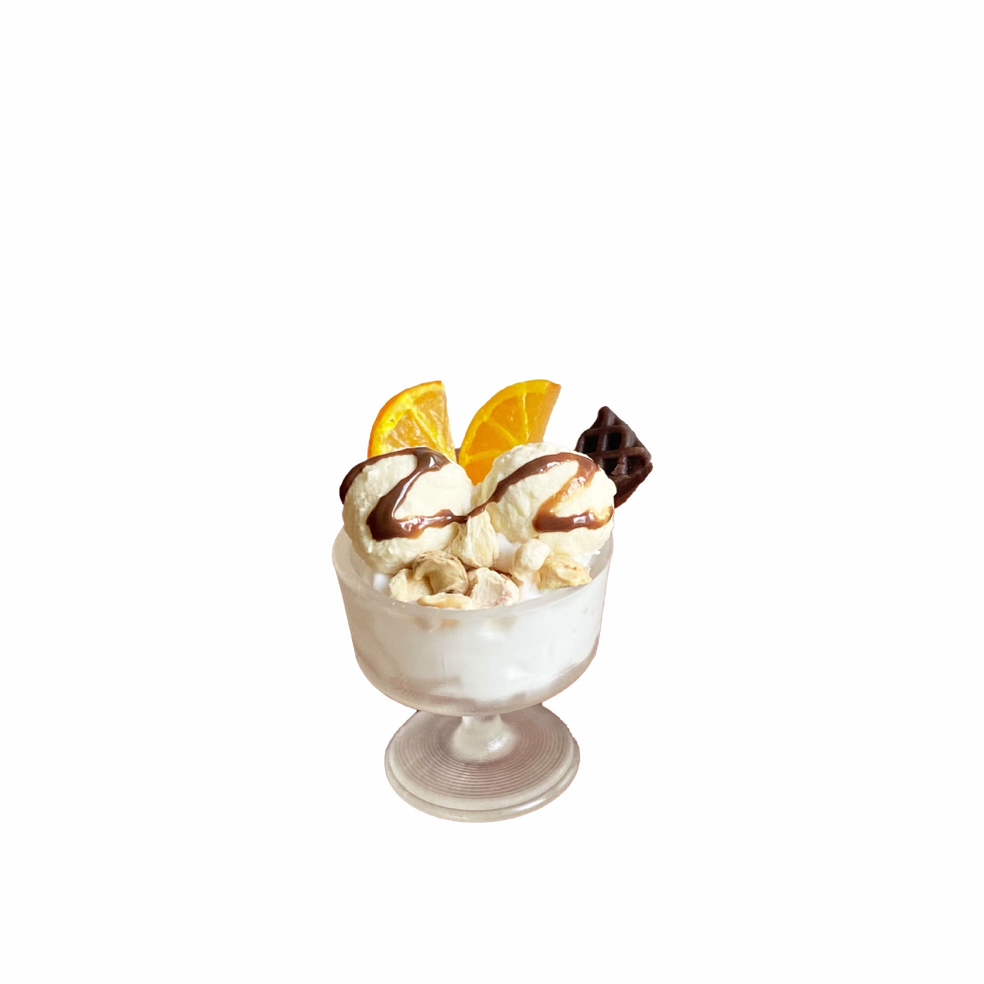Miniature Orange Cream Ice Cream Cup Dollhouse Toy Dessert Shop Decoration Accessories