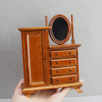 1:12 Dollhouse wooden  Decoration European Style Storage Dressing Cabinet