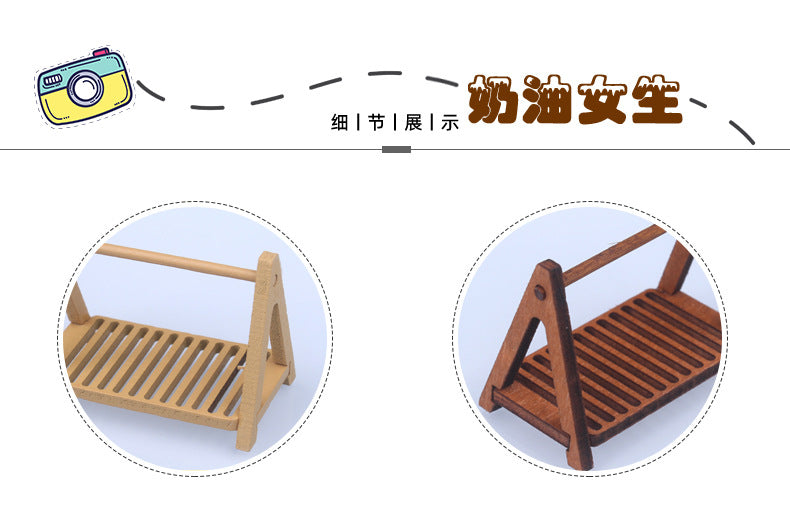 Dollhouse Miniature Food Mini Bread Rack Kitchen Baking Supermarket Model Photography Props