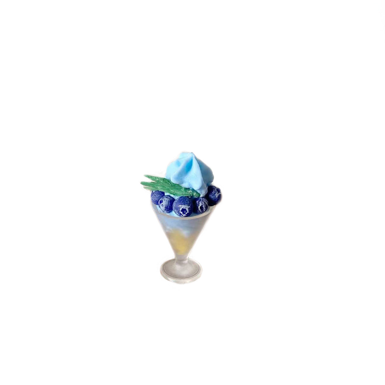 Miniature Food Play Blueberry Cream Cup Eight Points Dollhouse Accessories Dessert Shop Photo Props