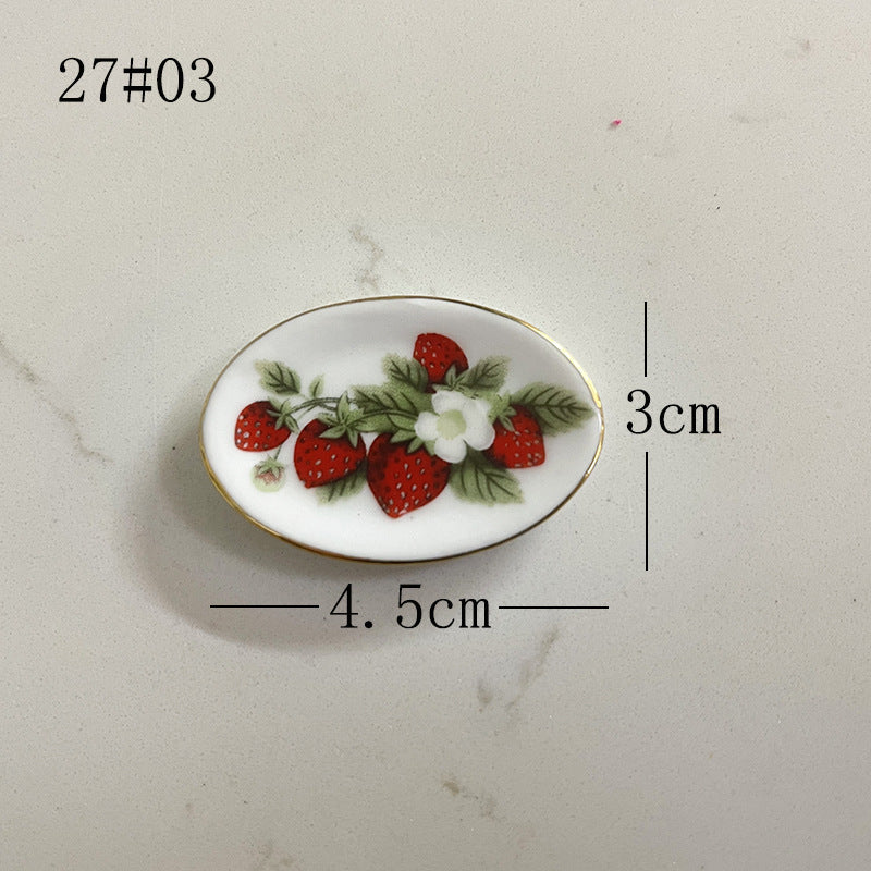 Mini Ceramic Dish Plates for dollhouse Kitchen Plates(87 skus)