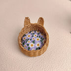 1:12 Miniature Handmade Twisted Stick Cat Pure Handmade Rattan Cat Nest Miniature Realistic Toy Nest Pet Ornament Decoration
