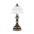 1:12 Dollhouse Miniature Model Scene OB11 Props Metal Tiffany Table Lamp Bedside Lamp