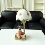 1:12 Dollhouse Miniature Table Lamp White Shade Bedside Lamp