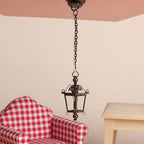 Dollhouse Simulation Mini Furniture with Light-Up Chandelier Ceiling-Shaped Lantern