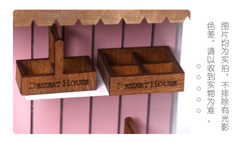 Mini Wooden Dessert Bread Box Dollhouse DIY Handmade Miniature Food Miniature Toy