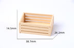 Mini Fruit Wooden Frame Storage Box Organizer Basket Dollhouse Miniature Scene Decoration