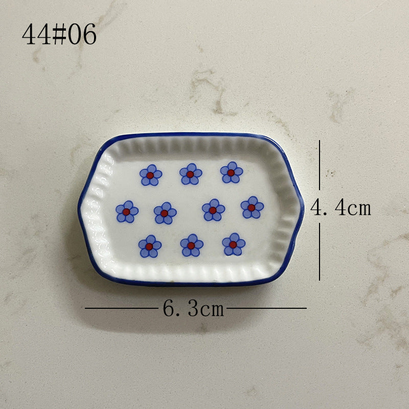 Mini Ceramic Dish Plates for dollhouse Kitchen Plates(87 skus)