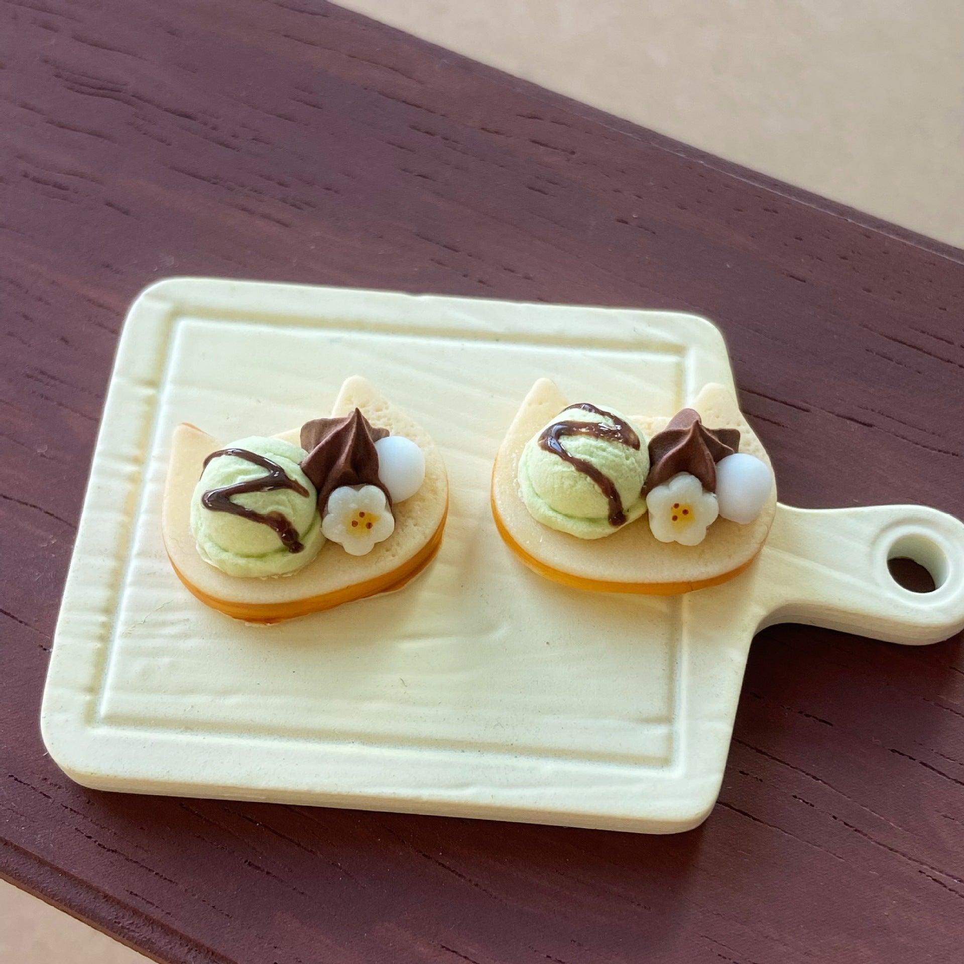 Cute Fruit Ice Cream Ball Simulation Toast Bread Miniature Food Dollhouse Bakery