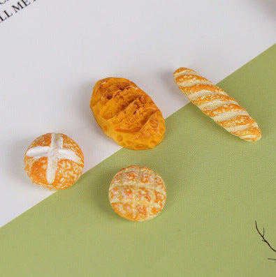 112 Doll House Mini Cake Models Playset Clay Bread Set of 4