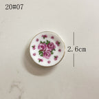Mini Ceramic Dish Plates for dollhouse Kitchen Plates(87 skus)