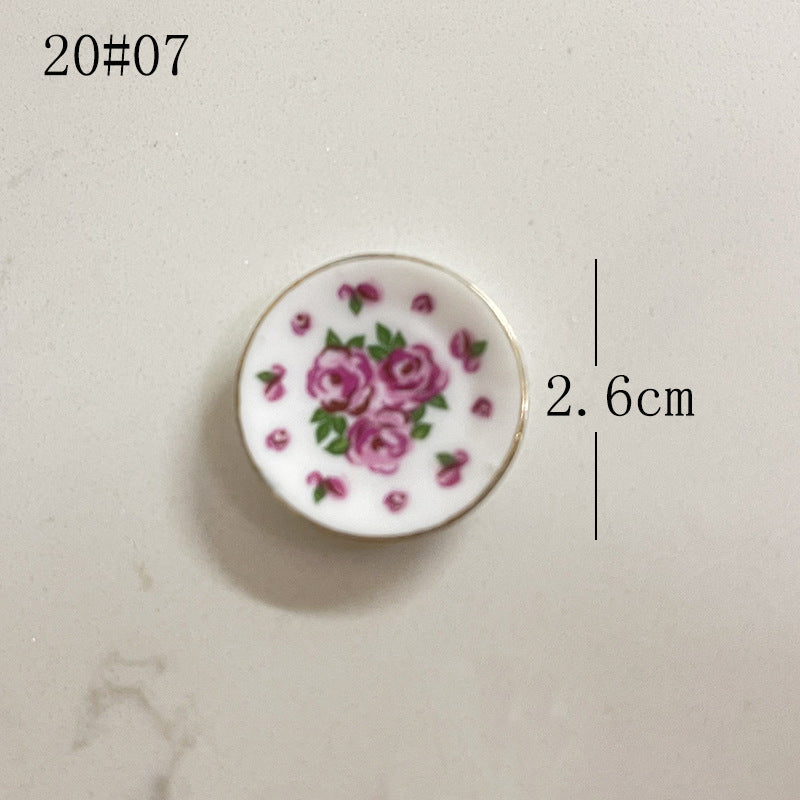 Mini Ceramic Dish Plates for dollhouse Kitchen Plates(87 skus)