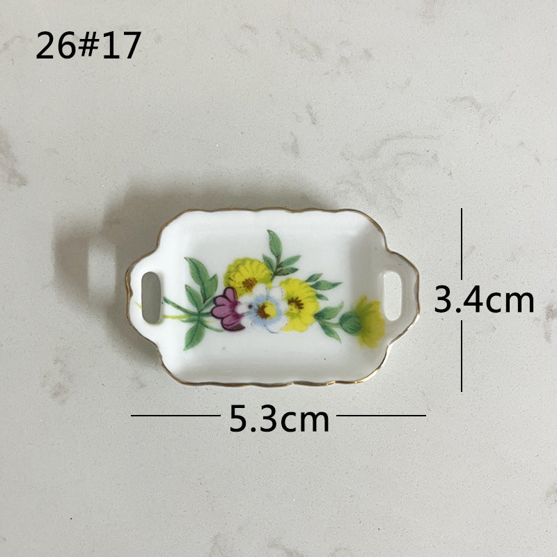 Mini Ceramic Dish Plates for dollhouse Kitchen Plates(87 skus)