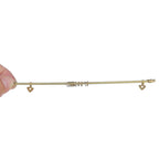 Handmade Dollhouse Golden Curtain Pole