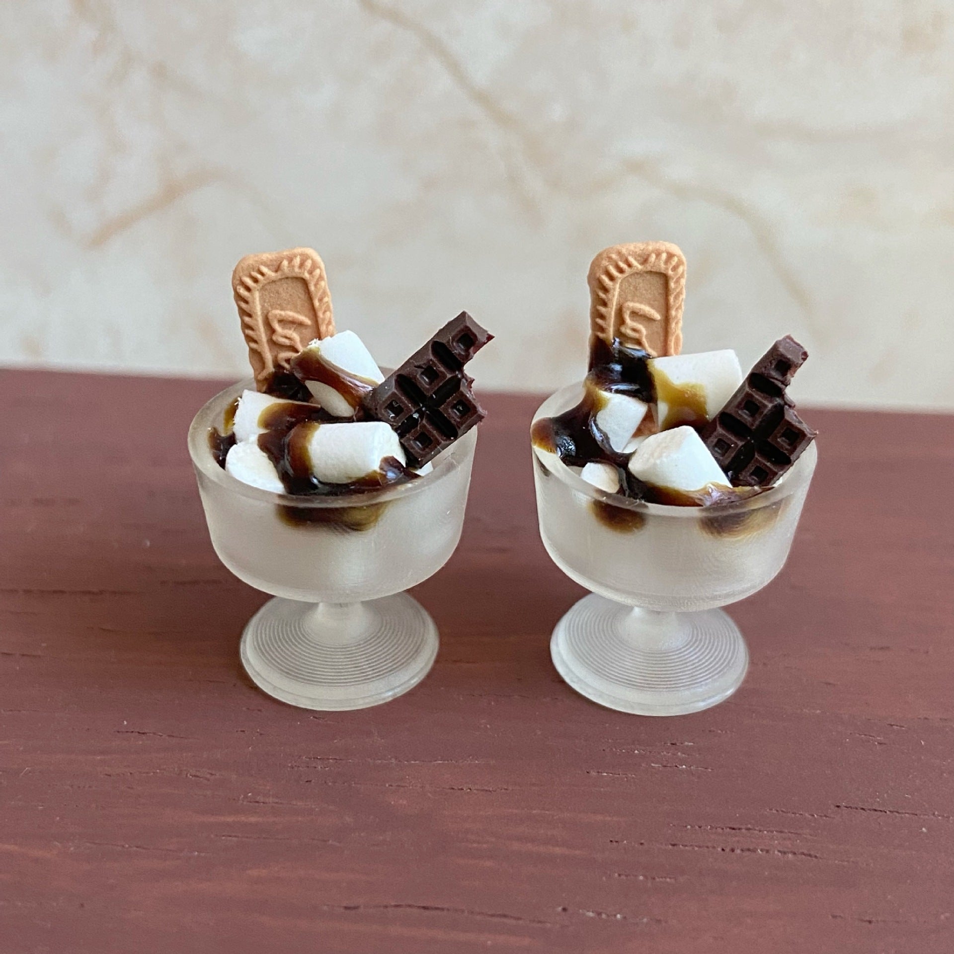 Simulation Food Play Miniature Chocolate Cookies Marshmallow Cup Miniature Toys Dollhouse Dessert Shop Accessories