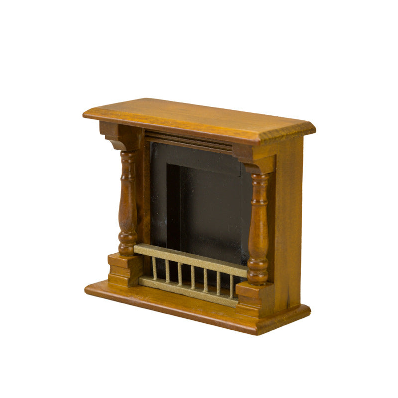 1:12 Dollhouse Furniture Ornament Wooden Simulation Fireplace