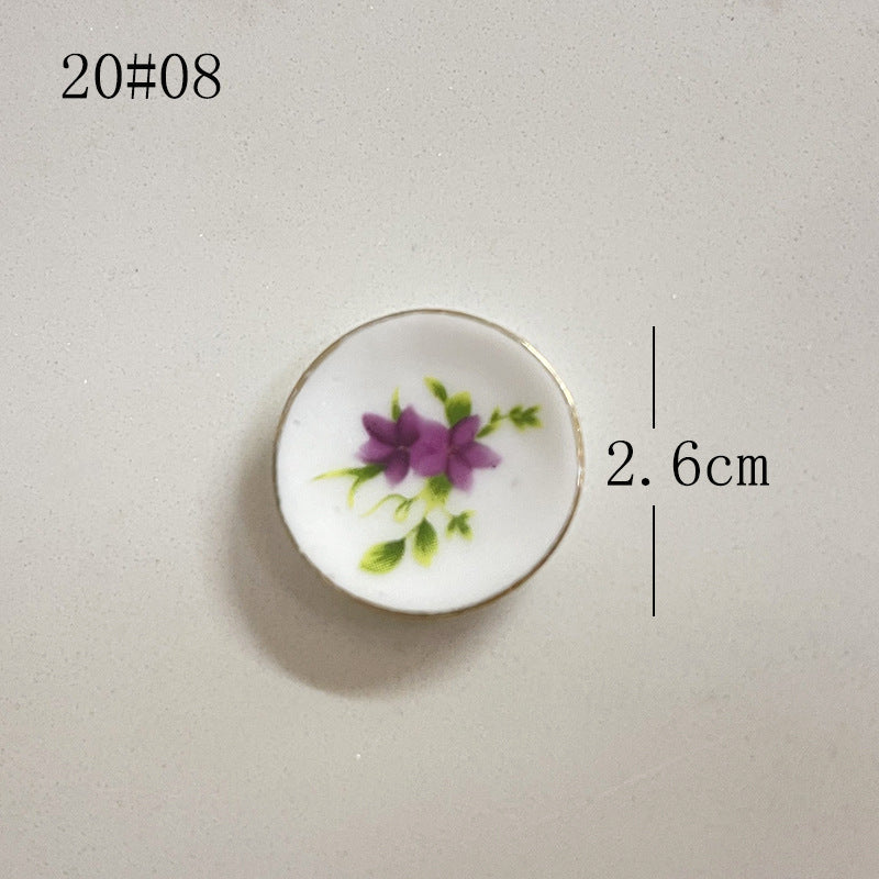 Mini Ceramic Dish Plates for dollhouse Kitchen Plates(87 skus)