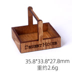 Mini Wooden Dessert Bread Box Dollhouse DIY Handmade Miniature Food Miniature Toy