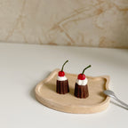 Cute Mini Cherry Kolu Little Cake Dessert Dollhouse BO11 Simulation Food Play Model Small Ornament