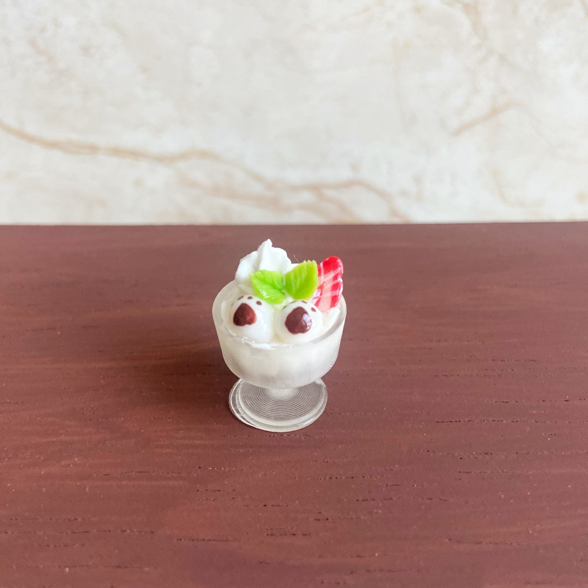 Miniature Fruit Cookies Ice Cream Cup Dollhouse Accessories