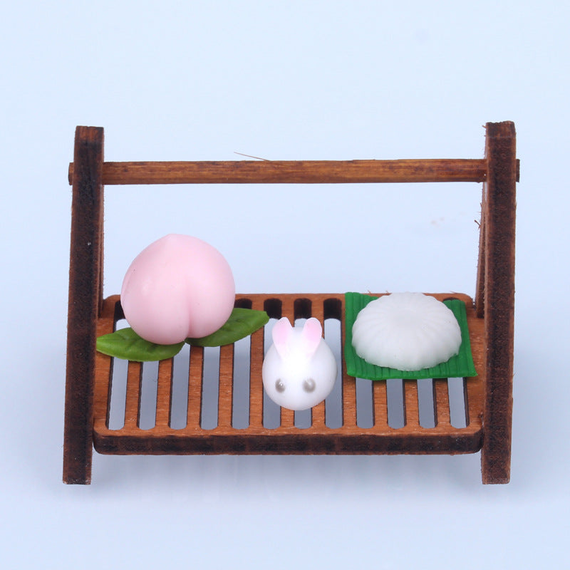 Dollhouse Miniature Food Mini Bread Rack Kitchen Baking Supermarket Model Photography Props